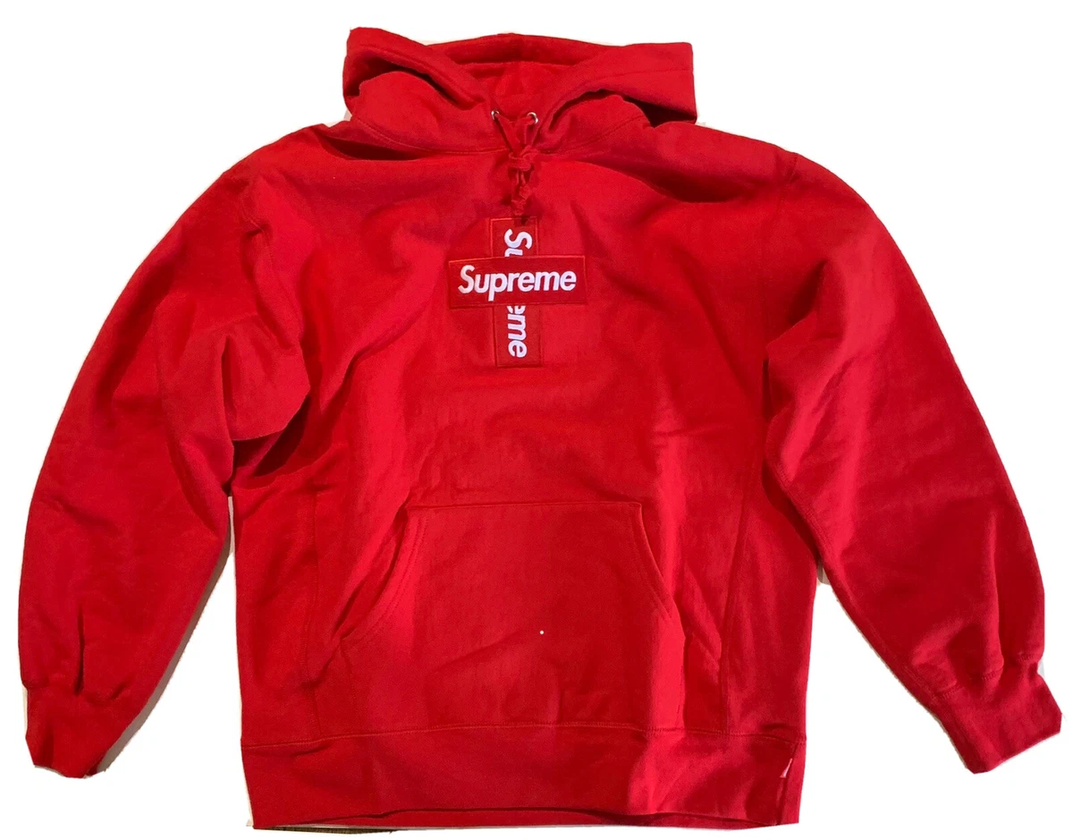 Buy Supreme Cross Box Logo Hooded Sweatshirt 'Red' - FW20SW70 RED