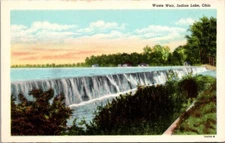 Postcard Waste Weir Indiana Lake Ohio White Border