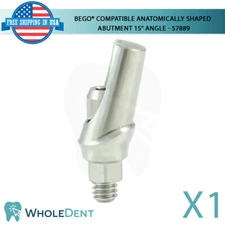 BEGO® Compatible Anatomically Shaped Abtment 15° Angle 57889 Titanium Dental