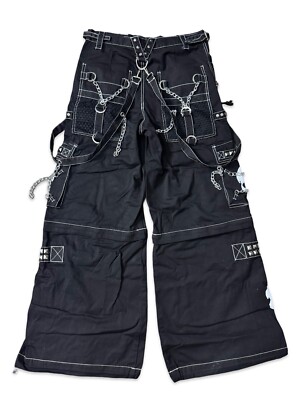 Tripp NYC Goth Skate Grunge Straps Baggy Bondage y2k Skull Pants