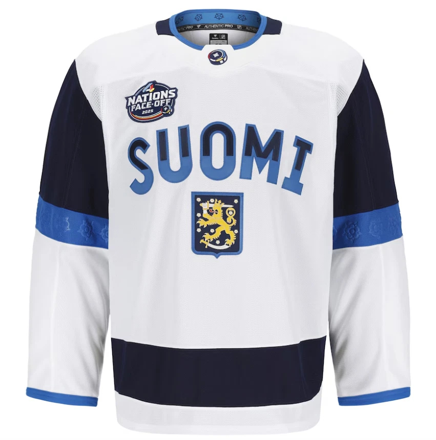Team Finland 2025 4 Nations Face-Off Pro Blank Jersey - White