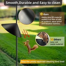 2 Pack Squirrel Guards for Bird Feeders - Protect Poles