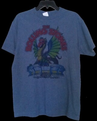 Rolling Stones T Shirt Medium Blue Vintage Keith Richards Mick Jagger Punk Rock