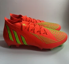 adidas Men 10.5 Predator Edge.1 SG Soccer Cleats Game Data Pack Solar Red GW1016