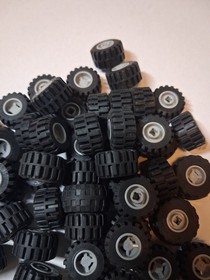 B-1 Lego Lot 44 Light Bluish Gray Wheel Offset Tread 6014bc01 4891 7743 7733