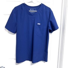 Figs Men  s Sz XS Navy Blue Technical Collection Leon 3 Pocket Scrub Top
