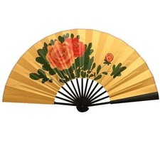 Chinesefan Foldable Double Sided Vintage Dance Peony Paper