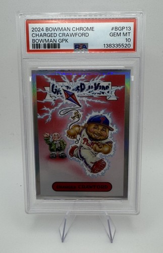 Justin Crawford #BGP-13 2024 Bowman Chrome Garbage Pail Kids card