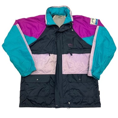 Vintage Puma Storm Force Shell Jacke Herren L Kapuze Nylon Full Zip