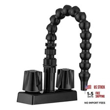 RV Exterior Quick Connect Faucet with 360 Faucet and Flexible Spout Black