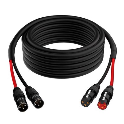 2-Channel XLR Snake Cables 6FT, 2 Colored XLR Male to Female Microphone Cable