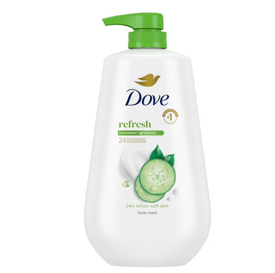 Dove Refresh Body Wash Cucumber Green Tea 30.6 fl oz Pump Moisturizing