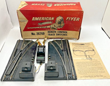 Gilbert American Flyer S Gauge RC 26760 Track Switches in OB w/Inst. Sheet