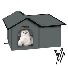 Rest-Eazzzy Cat House for Outdoor Cats, Weatherproof and Insulated Feral Cat ...