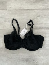 BNWT Tu Lingerie 38DD Black Lace Underwired Adjustable Straps NEW