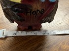 Whimsical Resin Owl Figurine, “HOPE” Inspirational Floral Boho Garden Decor — photo 9