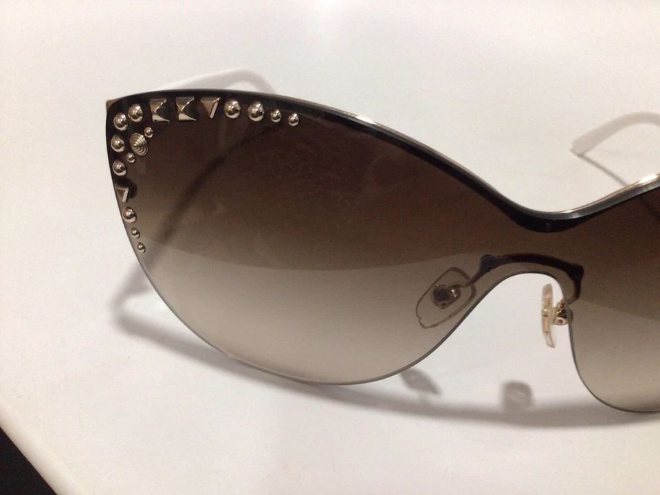 VERSACE Ladies STUDDED SHIELD Sunglasses - Image 2 of 4