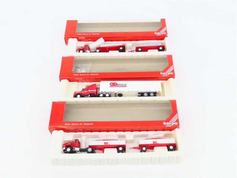 LOT of 3 HO 1/87 Scale Herpa Panella & C.H. Dredge Trucks & Trailers