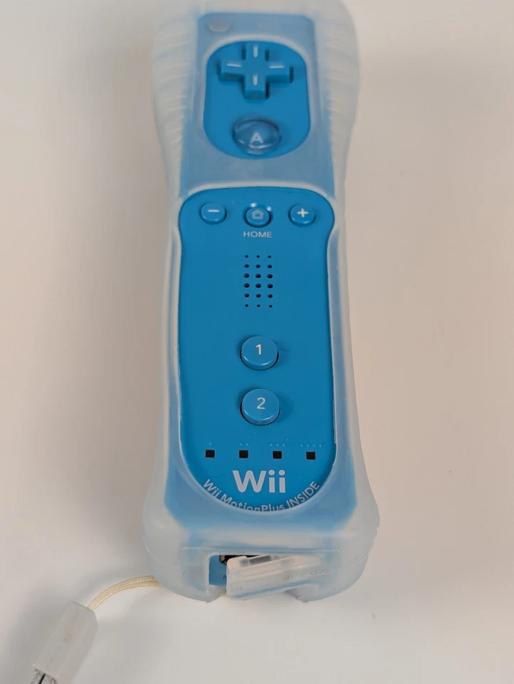 Official Nintendo Wii Remote Motion Plus Teal Blue RVL-036 OEM Controller TESTED - Image 3 of 4