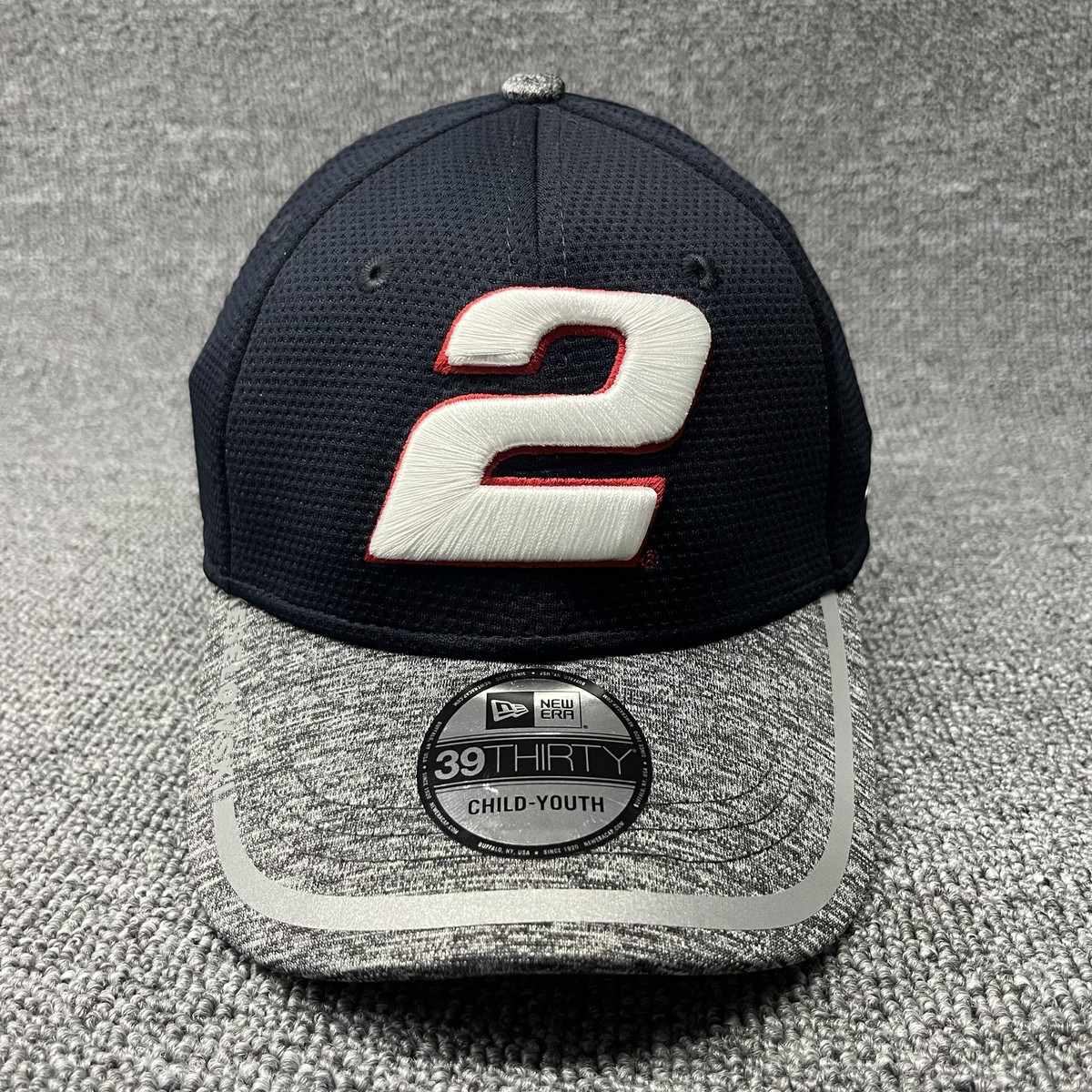 Brad Keselowski #2 New Era 39THIRTY Youth Hat NASCAR Team Penske Black Gray