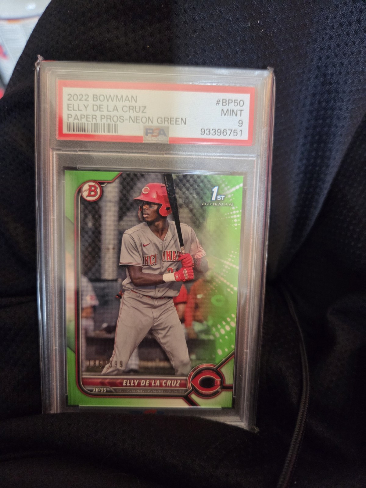 2022 Bowman - Prospects Neon Green Border #BP-50 Elly De La Cruz /399 (RC)