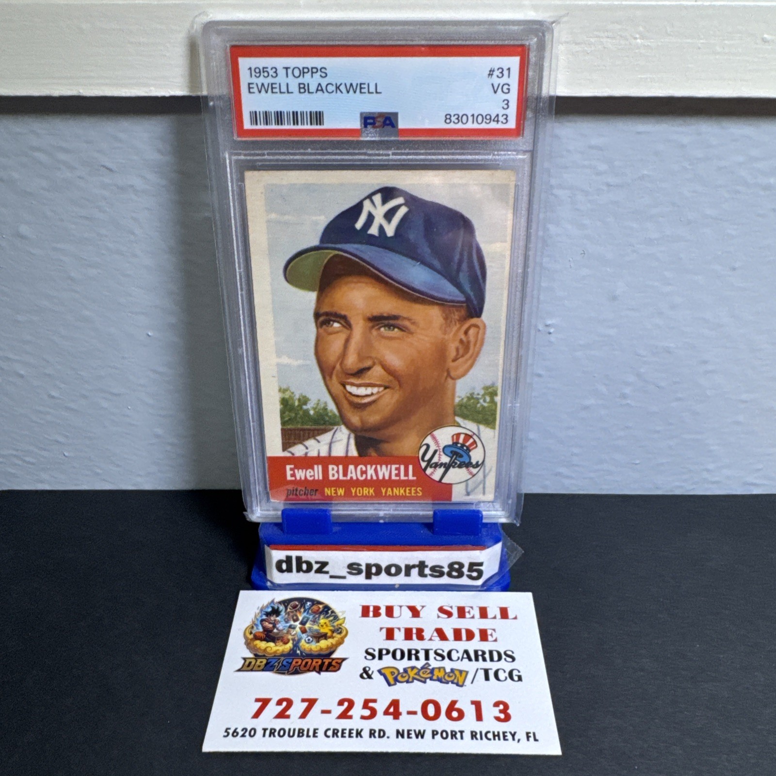 1953 Topps - Ewell Blackwell #31 PSA 3 VG New York Yankees