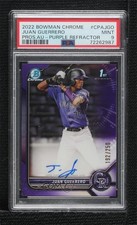 2022 Bowman Chrome Prospect Purple Refractor Juan Guerrero PSA 9 MINT Auto 1b8