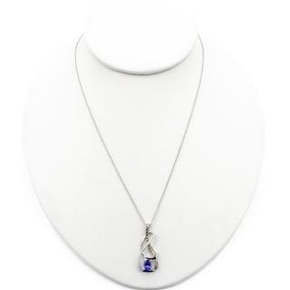Le Vian 14k White Gold .85ct Tanzanite Diamond Ladies Pendant Necklace #JB567 4