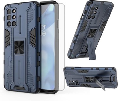 Phone Case & Tempered Glass Screen Protector for OnePlus 8T Plus 9R 5G Blue
