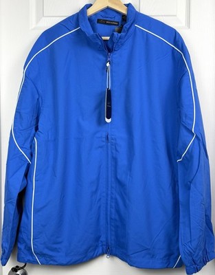 Greg Norman Performance Golf Zip Up Jacket Water Resist Cobalt Blue Men s L NWT