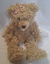 First And Main Angel Teddy Bear Tan Plush 12" with Angel Wings and Flower Crown
