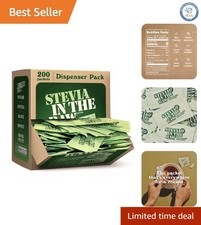 200 Count Zero Calorie Stevia Sweetener Packets - Perfect for Drinks Baking