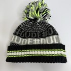 Place Unisex Kids 24M-3T Black, Gray, Neon Green & White Snow Beanie
