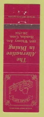 Matchbook Cover - Pippin's Cafe Restaurant Hamden CT