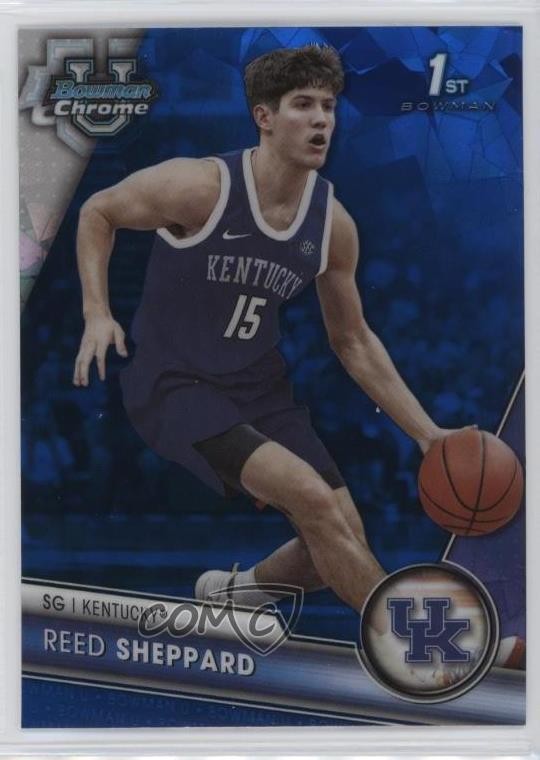 2023-24 Bowman U Chrome Sapphire Edition Reed Sheppard #45 18uq
