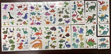 12 Big Sheets  8 Singles Long Last Temporary Cute Colorful Dinosaurs Tattoos
