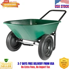 Marathon Yard Rover 2 Tire Wheelbarrow, 300 lb Capacity
