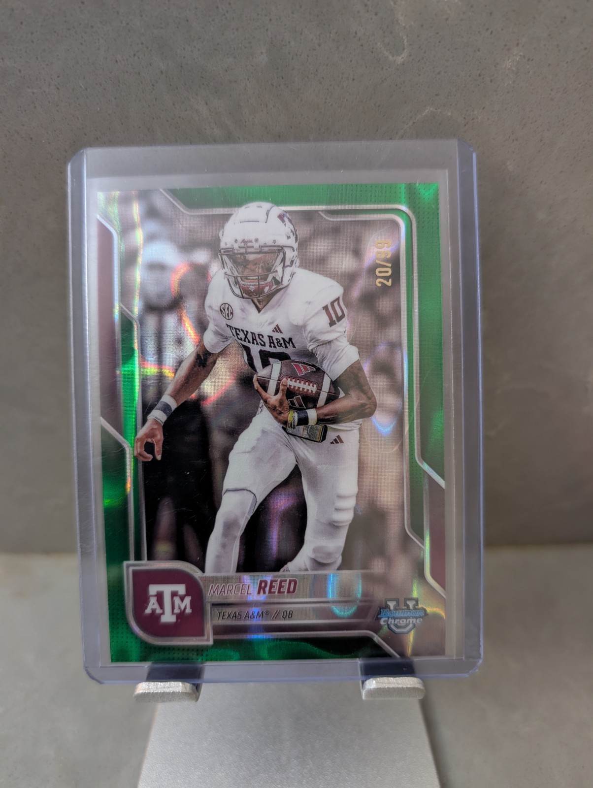 2025 Bowman University Chrome #133 Marcel Reed Green Lava Refractor 20/99