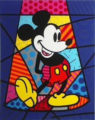 ROMERO BRITTO ''MICKEY MOUSE'' Serigrafie, numeriert + handsigniniert, Zertifikat!
