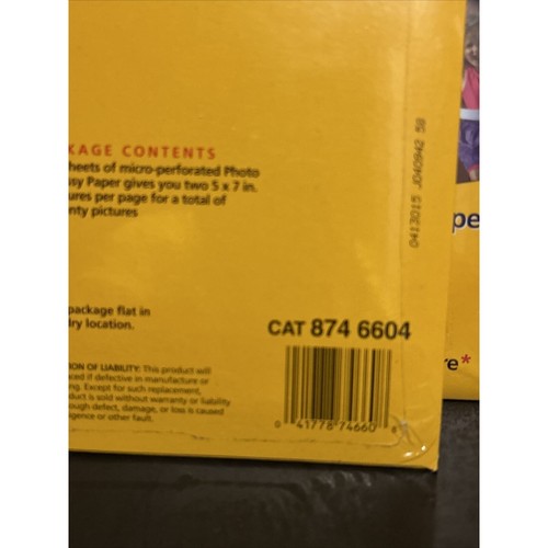 Kodak Inkjet Photo Glossy Refill Paper 5x7” High Gloss 20 sheets Each Lot Of 5 - Picture 6 of 7
