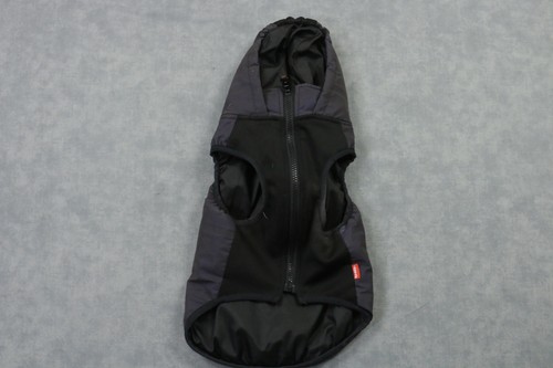 Reddy Black Dog Coat Jacket Hooded Zip Warm Winter Pet Apparel Size Unmarked