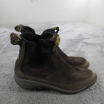 Cushe Alpine Peak WP Boots Womens Size 9 Brown Suede Waterproof Slip On Ankle
