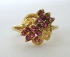 Vintage Sterling Silver Red Stone Ring 925 Size 8