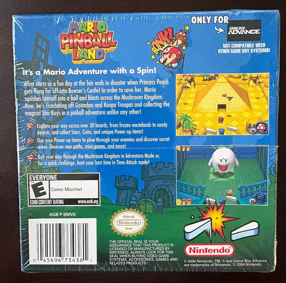 Mario Pinball Land (Nintendo Game Boy Advance GBA) New Factory Sealed - Image 2 of 4