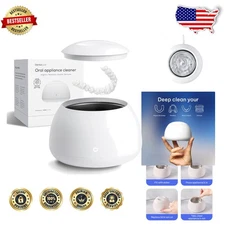 Ultrasonic Retainer Cleaner Machine Arctic White 42kHz Deep Oral Dental Care