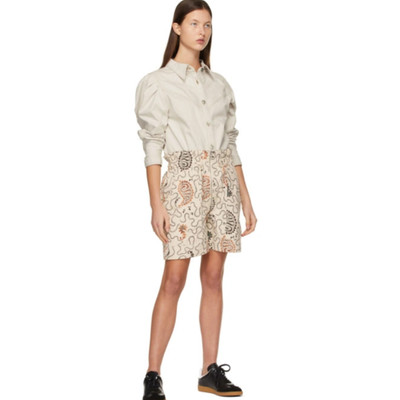 Isabel Marant Printed Beige Nawel Shorts, SZ US 8, FR 40, $445 Retail, NWT, 619