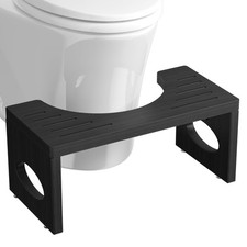 ROMGUAR CRAFT 7 Inch Bamboo Toilet Stool, Foldable Poop Stool, Bathroom Step ...