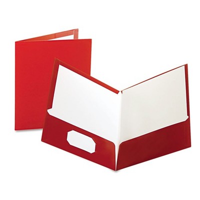 Crimson Laminated Twin Pocket Folders 25 Count High Gloss Letter Size