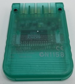 Official Sony PlayStation 1 PS1 Authentic Memory Card OEM Tested PSOne Green