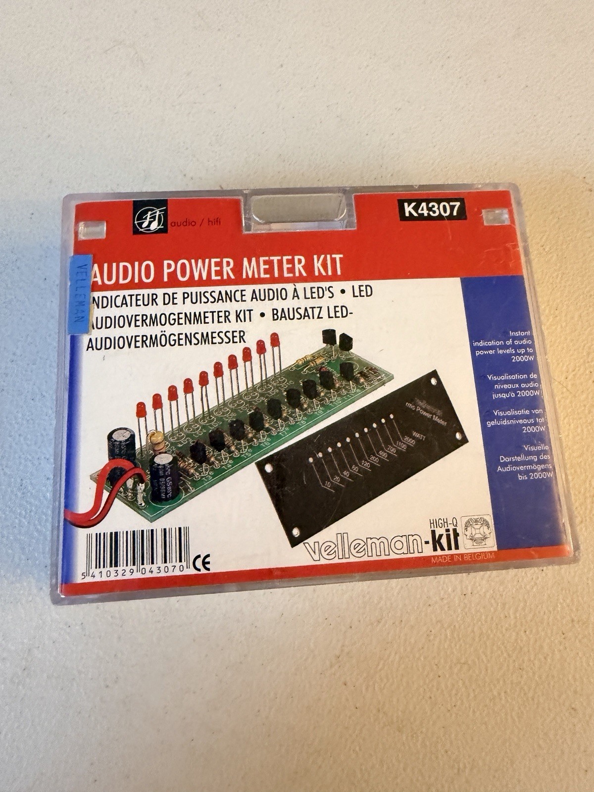 Velleman-Kit (k4307) Audio Power Meter Kit Power Level 2000 Watt